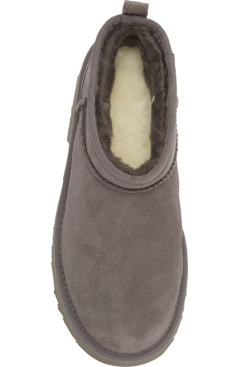 UGG<sup>®</sup> Classic Ultra Mini New Heights Platform Boot, Alternate, color, Charcoal