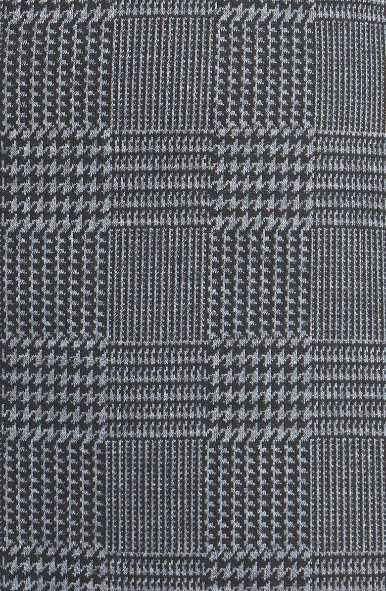 Vince Camuto Glen Plaid Faux Wrap Miniskirt, Alternate, color, Medium Heather Grey