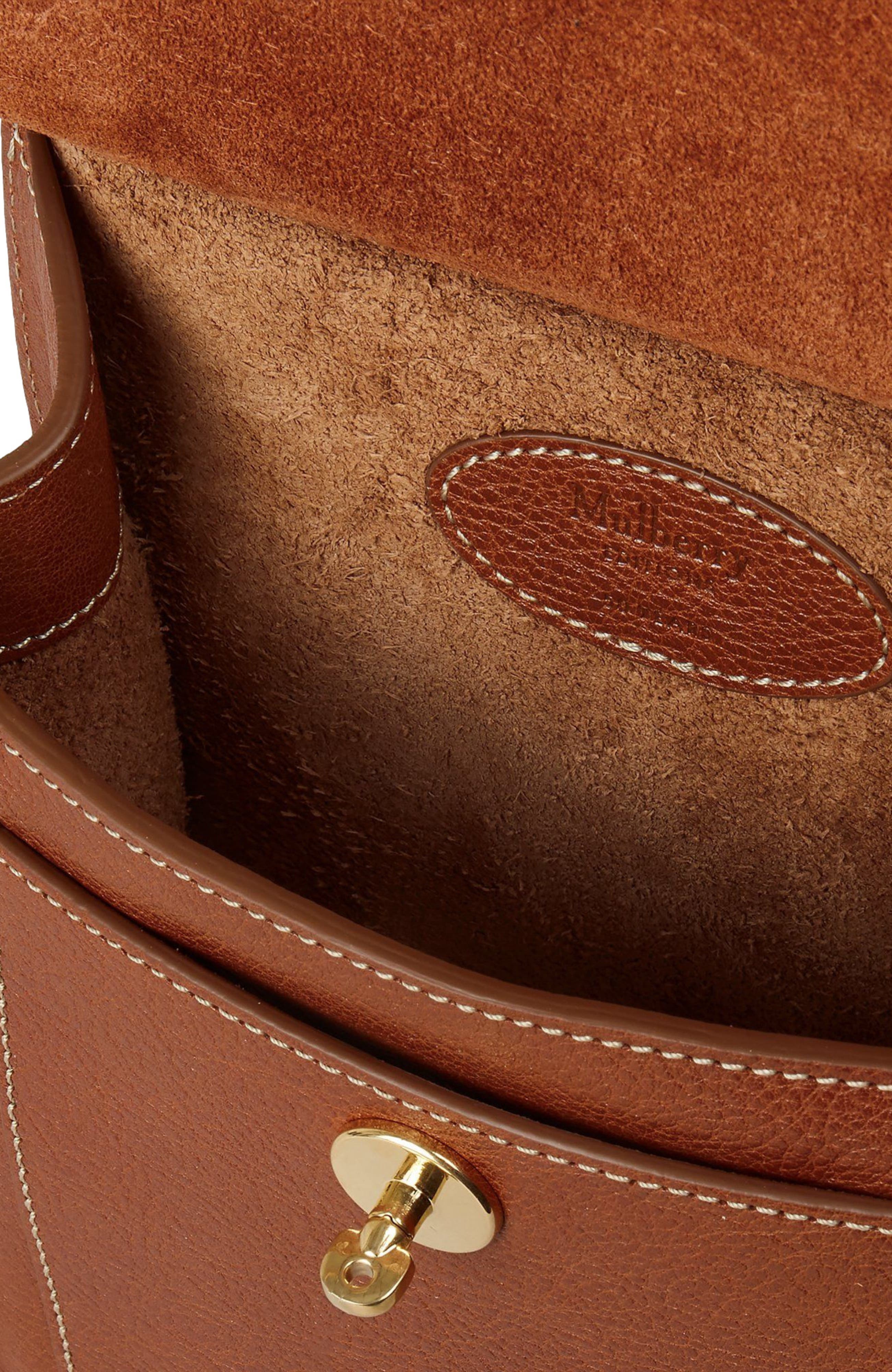 Mulberry Small Antony Leather Stitched Crossbody Bag, Alternate, color, Oak