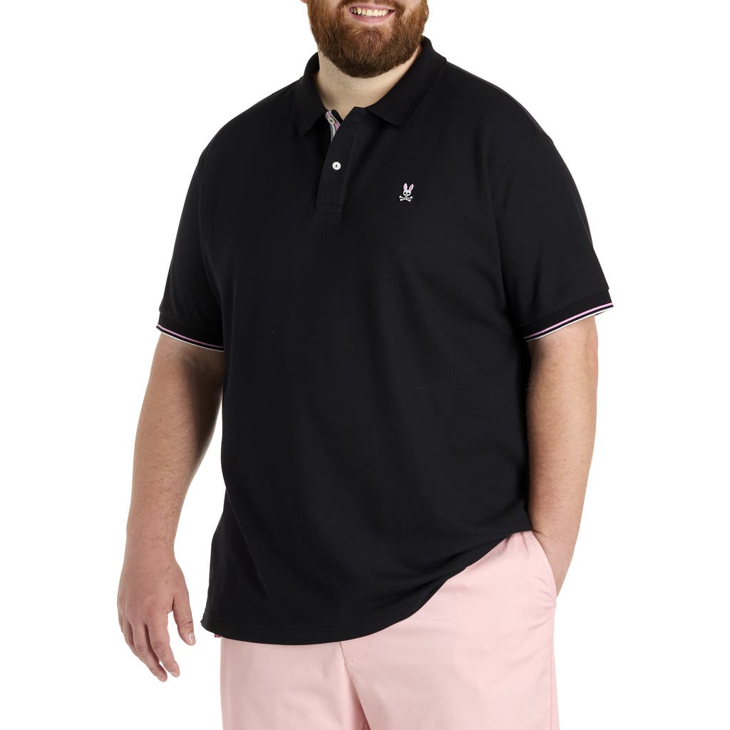 Psycho Bunny Big & Tall Archive Capsule Classic Polo Shirt in Black  product