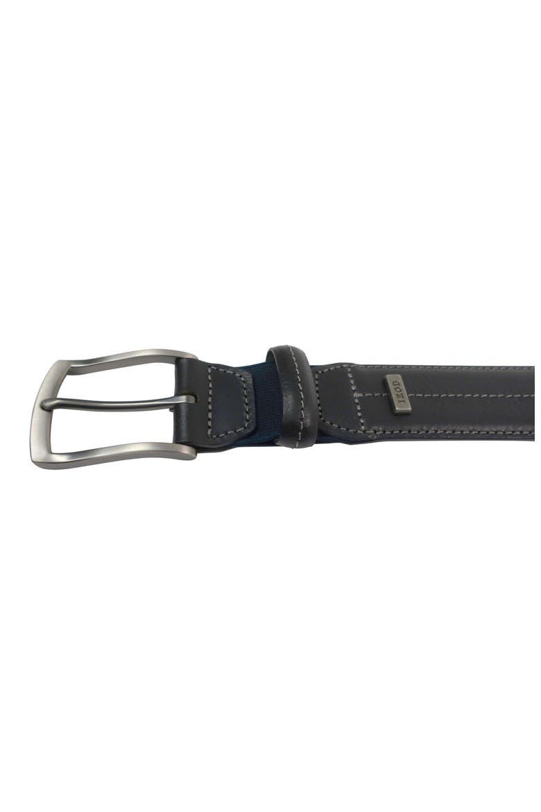 Mens Elastic Power Stretch Leather Belt, Alternate, color, Black