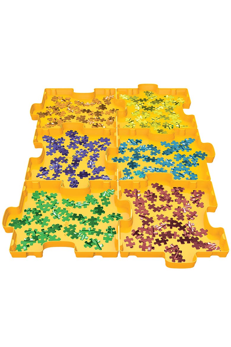 6 Plastic Puzzle Sorting Trays, Alternate, color, Multicolored