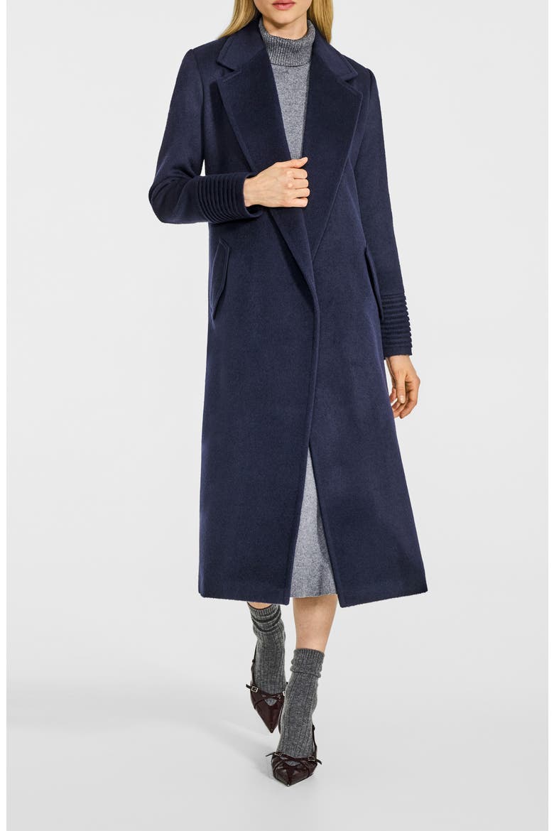 Alpaca & Wool Wrap Coat, Main, color, BLUE