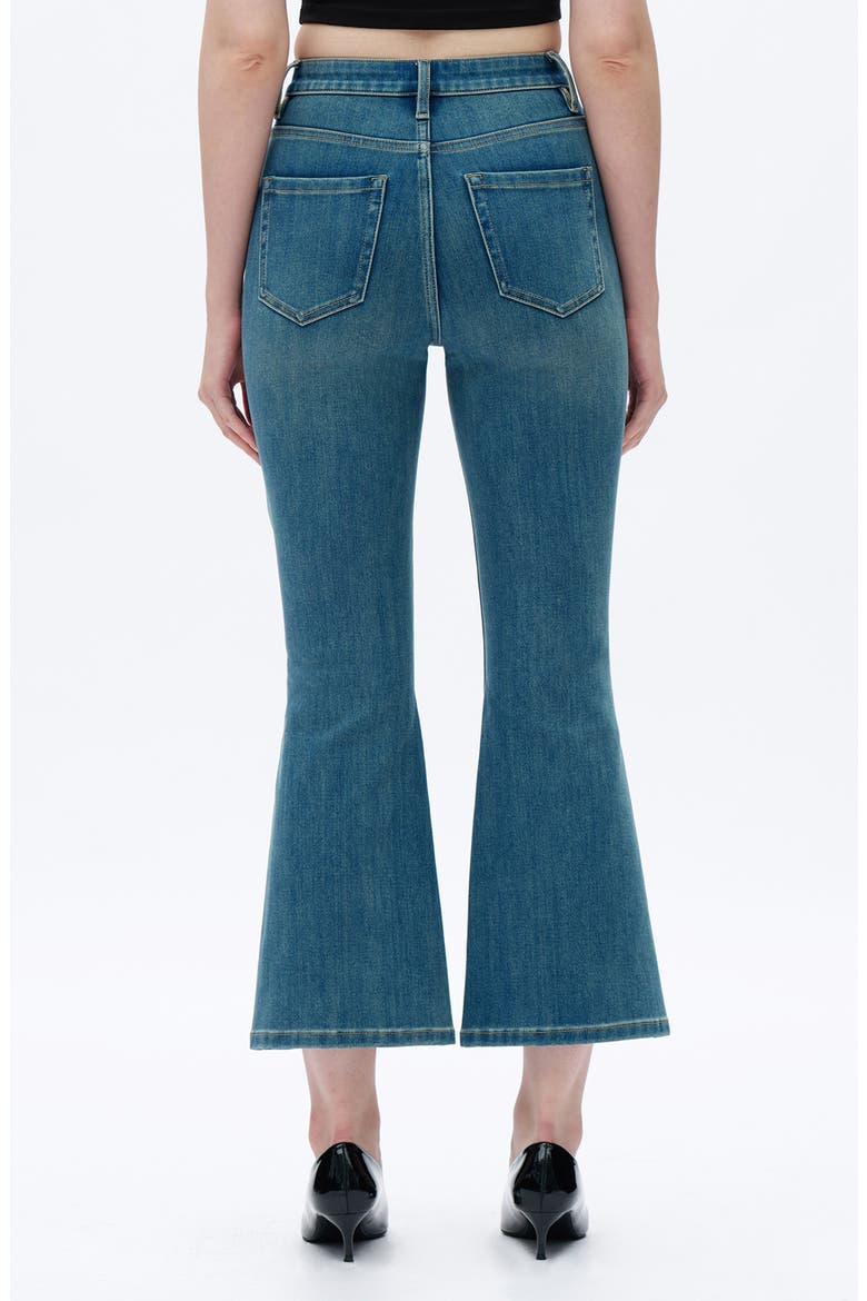 High Waist Ankle Flare Jeans, Alternate, color, MEDIUM BLUE