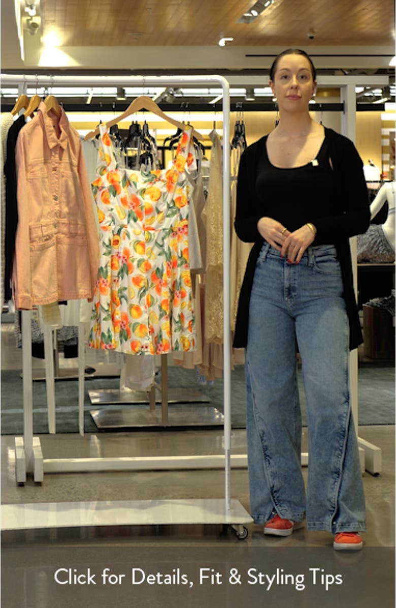 Tinesha Tie Strap Cotton Mini Sundress, sales video thumbnail