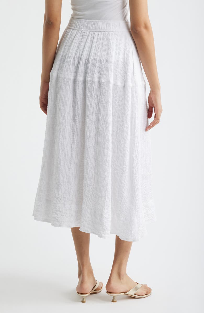 Bernardo Crinkle Maxi Skirt, Alternate, color, Bright White