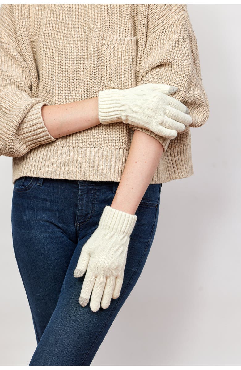 Hat Attack Frosty Touch Glove, Alternate, color, Ivory