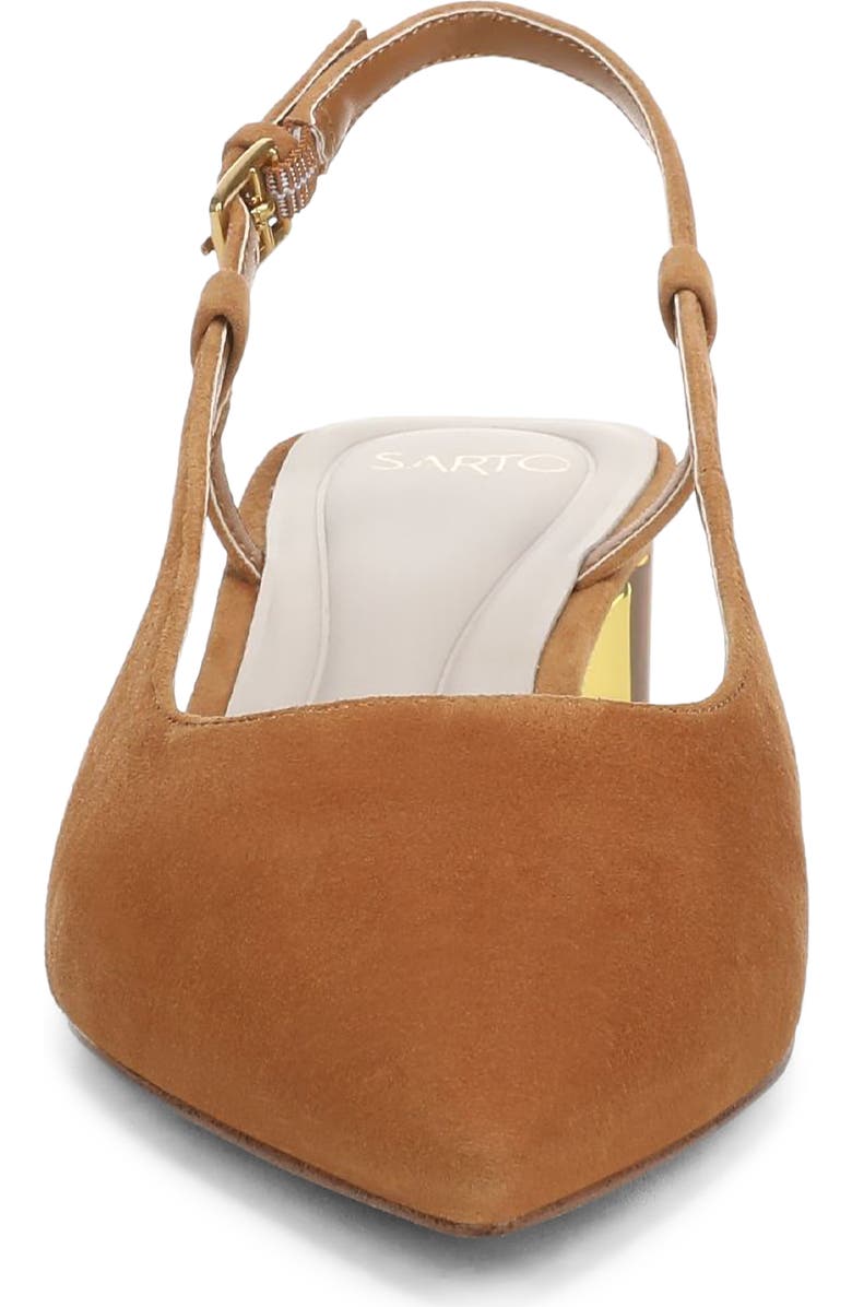 SARTO by Franco Sarto Amelie Slingback Pointed Toe Pump, Alternate, color, Saddle