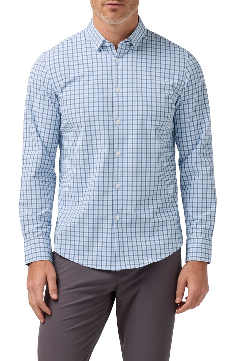Mizzen+Main Leeward No Tuck Trim Fit Performance Button-Up Shirt, Main, color,