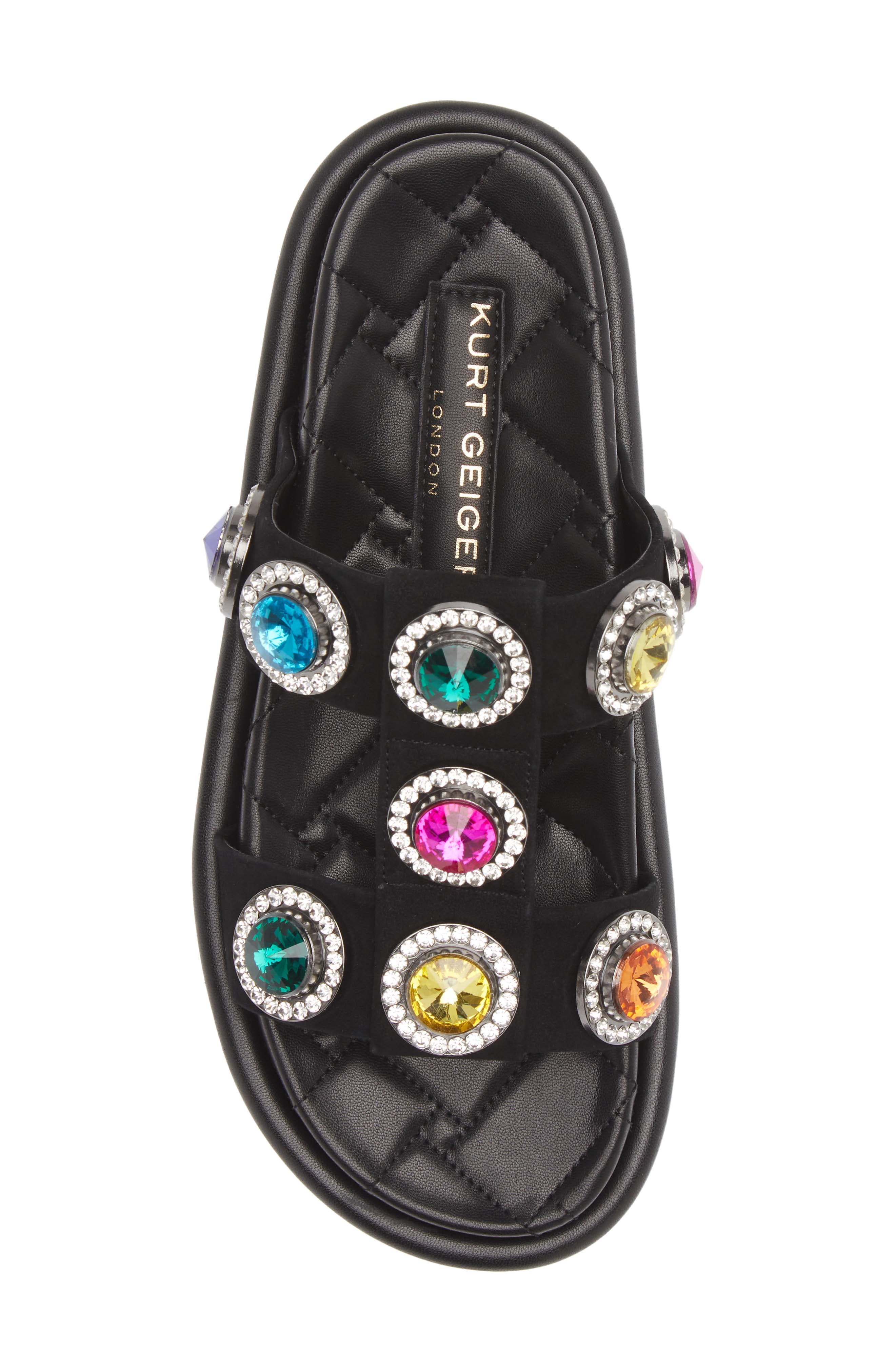 Kurt Geiger London Orson Crystal Slide Sandal, Alternate, color, Black Multi