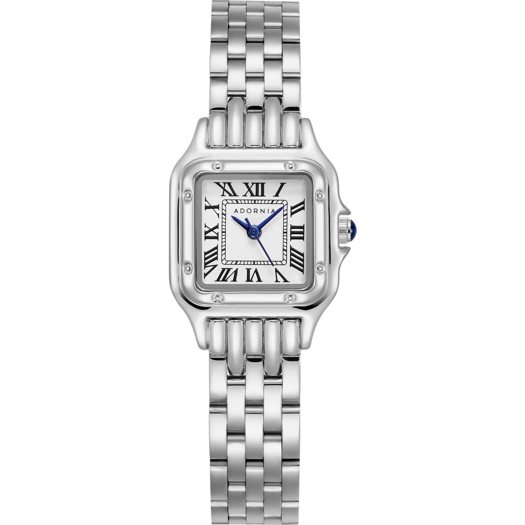 Adornia Paris Bracelet Strap Watch, 22mm In Silver/white