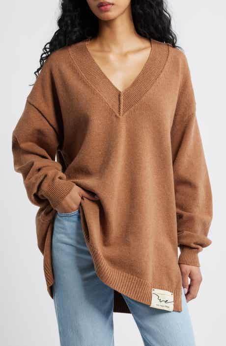 Free People Chelsea V-Neck Tunic Sweater