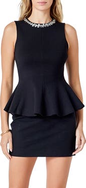 Endless Rose Jewel Trim Peplum Top