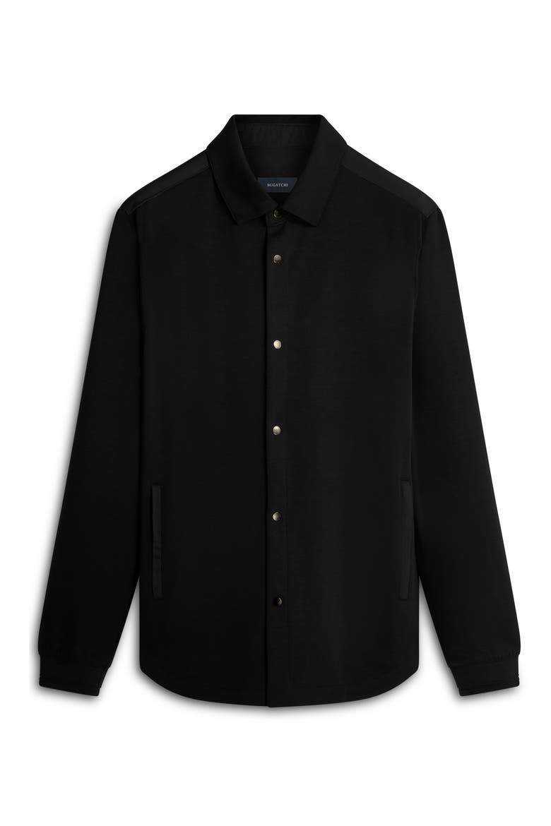 Knit Shirt Jacket, Alternate, color, BLACK