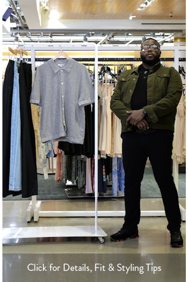Marled Cotton Button-Up Sweater Polo video