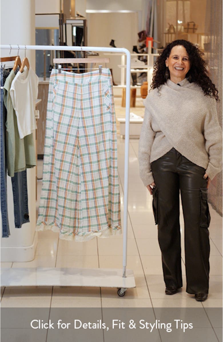 Hour Glass Plaid Wide Leg Pants, sales video thumbnail