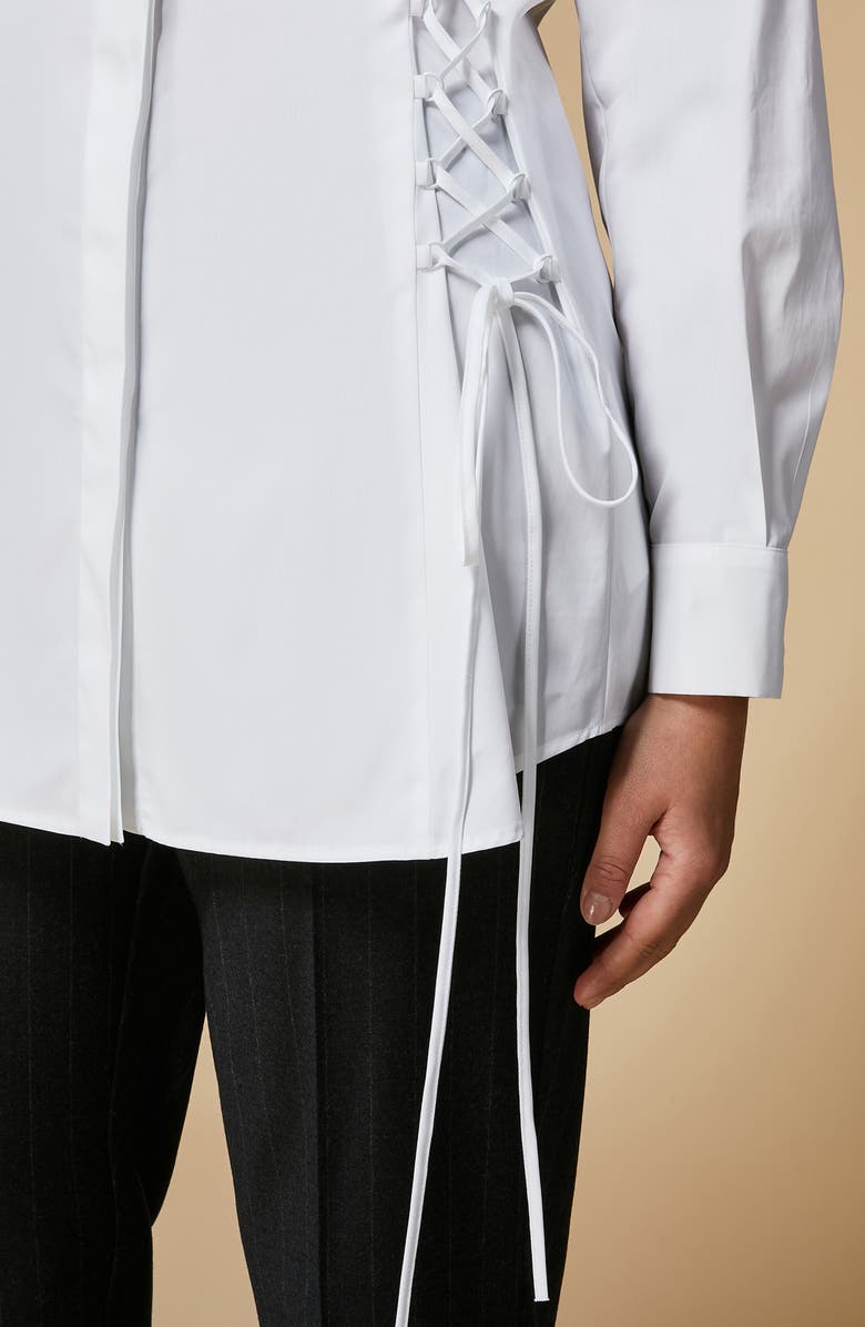 Marina Rinaldi Semifitted Cotton Poplin Tunic Blouse, Alternate, color,