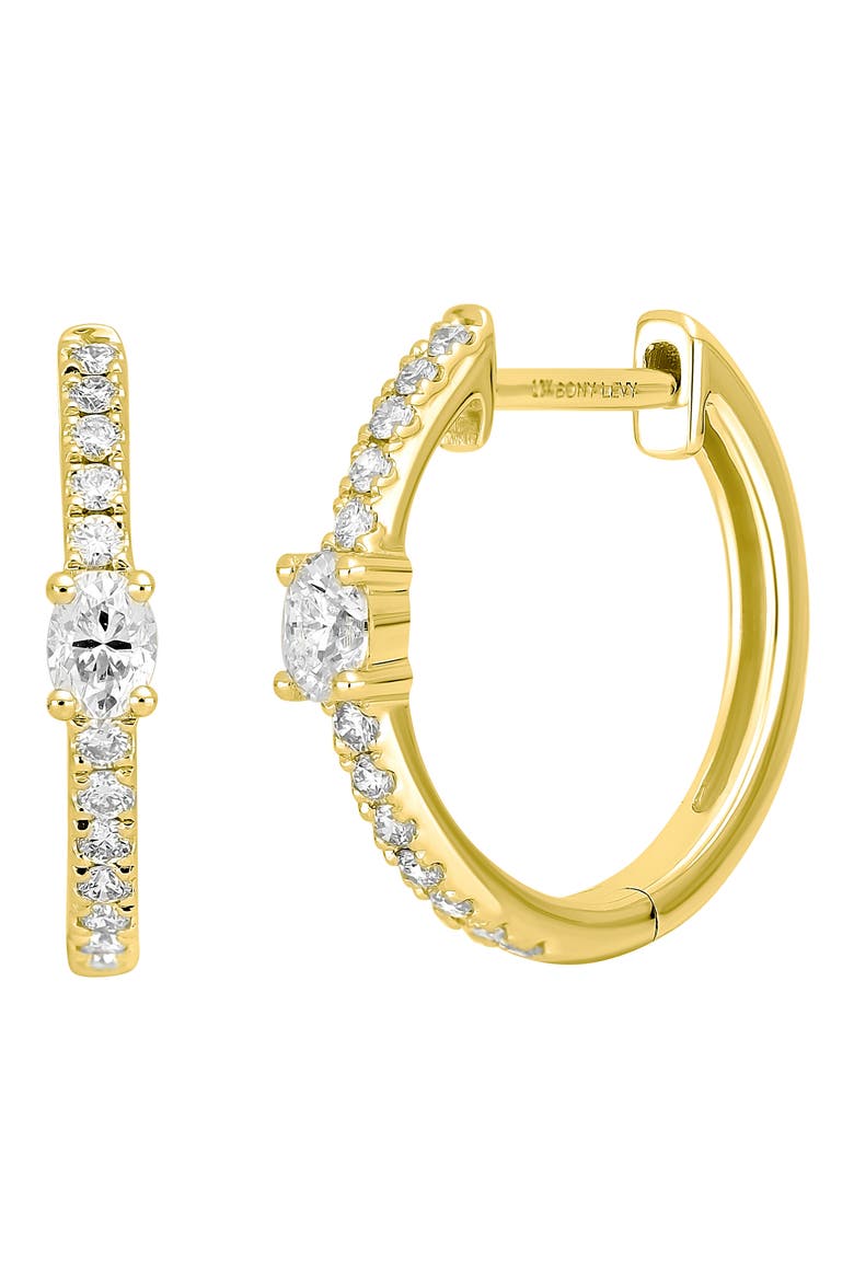 Linea Diamond Huggie Hoop Earrings (Nordstrom Exclusive), Main, color, 18K YELLOW GOLD
