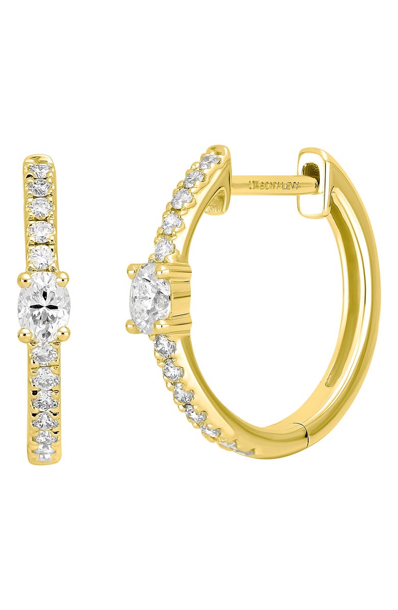 Bony Levy Linea Diamond Huggie Hoop Earrings, Main, color,