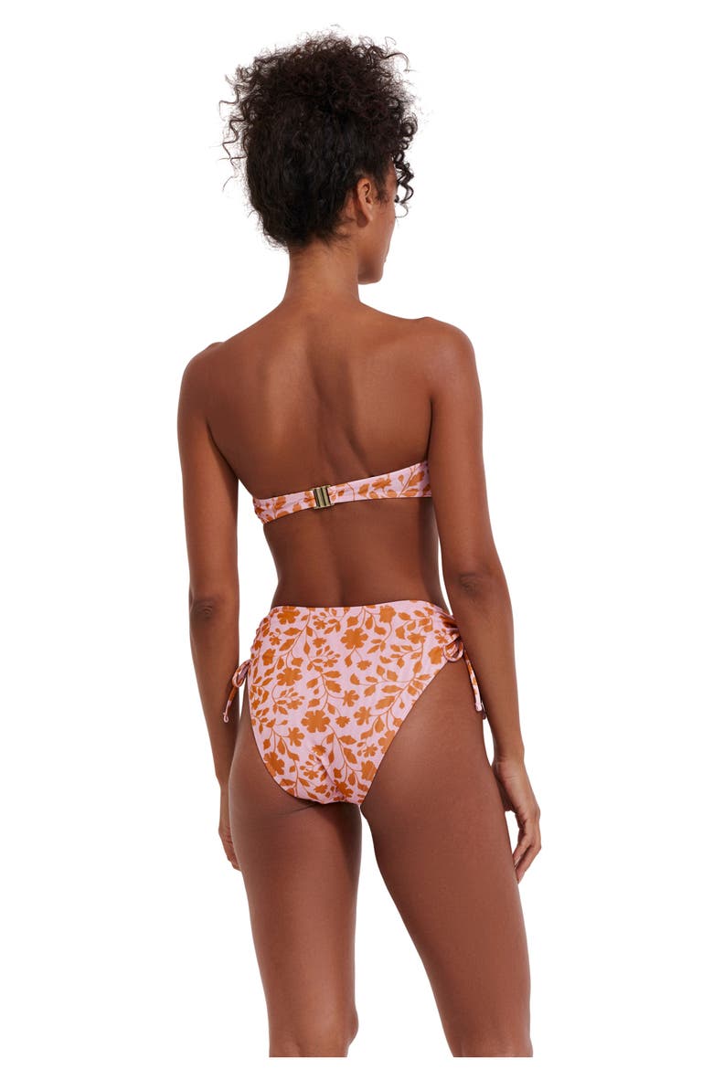 Lolita Bandeau Bikini Top, Alternate, color, Pink Orange