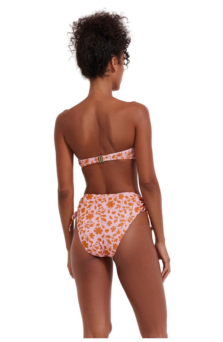 Flirtt Gottex Lolita Bandeau Bikini Top, Alternate, color, Pink Orange