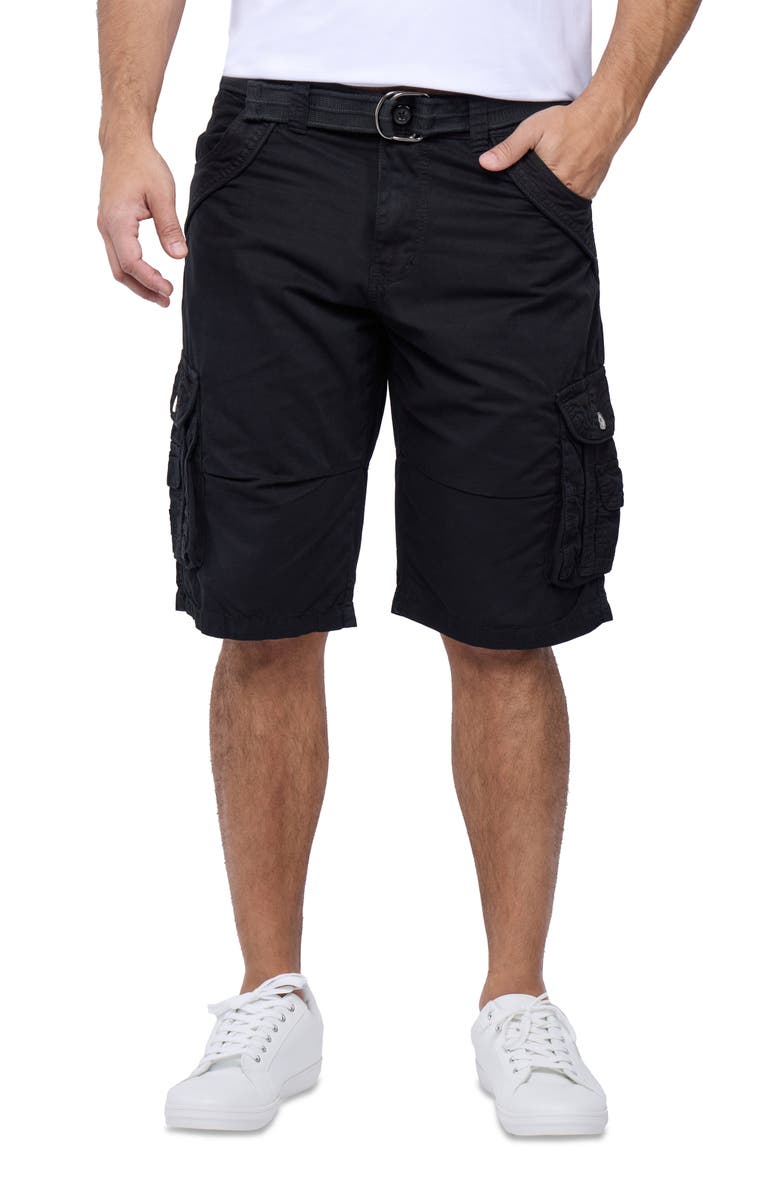XRAY Belted Bermuda Cargo Shorts, Alternate, color, Black