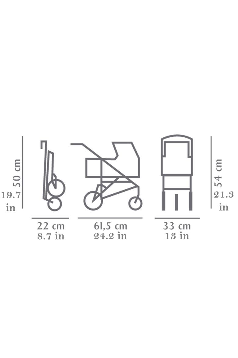 3 Wheel Doll Buggy, Happy Flower, Foldable Toy Stroller, Dolls Up to 19.5 Inches, Alternate, color, Multicolored