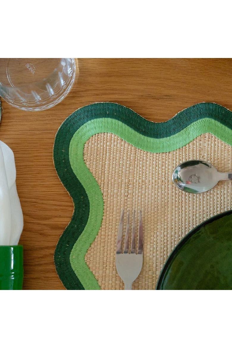 Duo Wave Buriti Placemat, Alternate, color, Green