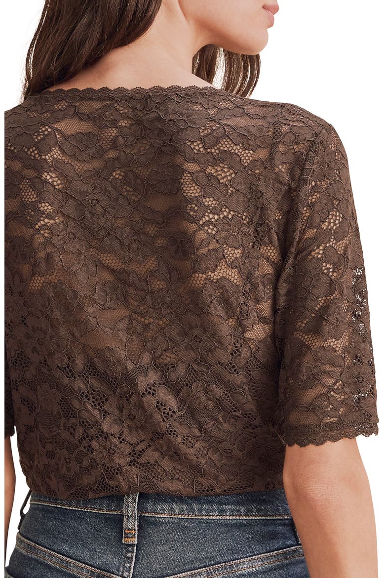 Skyler Stretch Lace Top, Alternate, color, JAVA BROWN