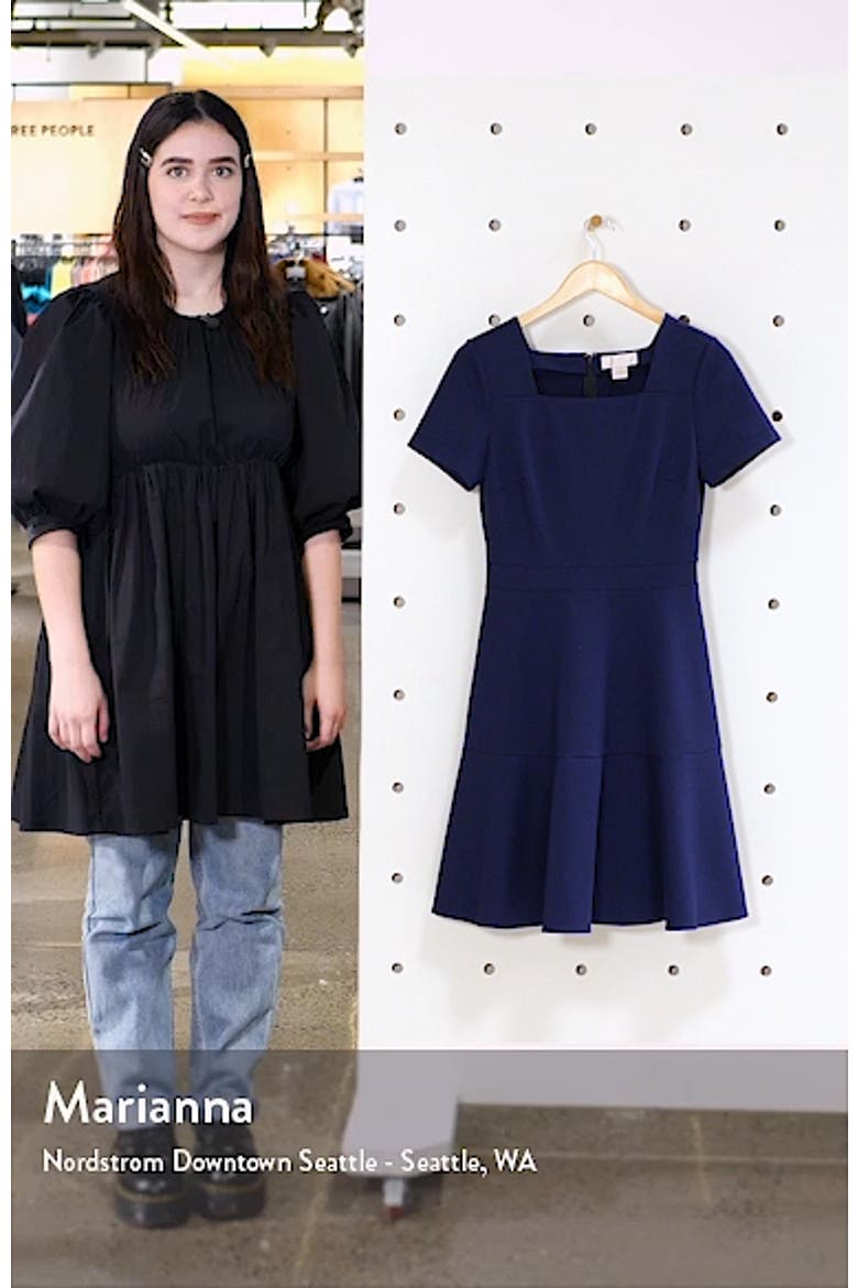 Square Neck Fit & Flare Dress video