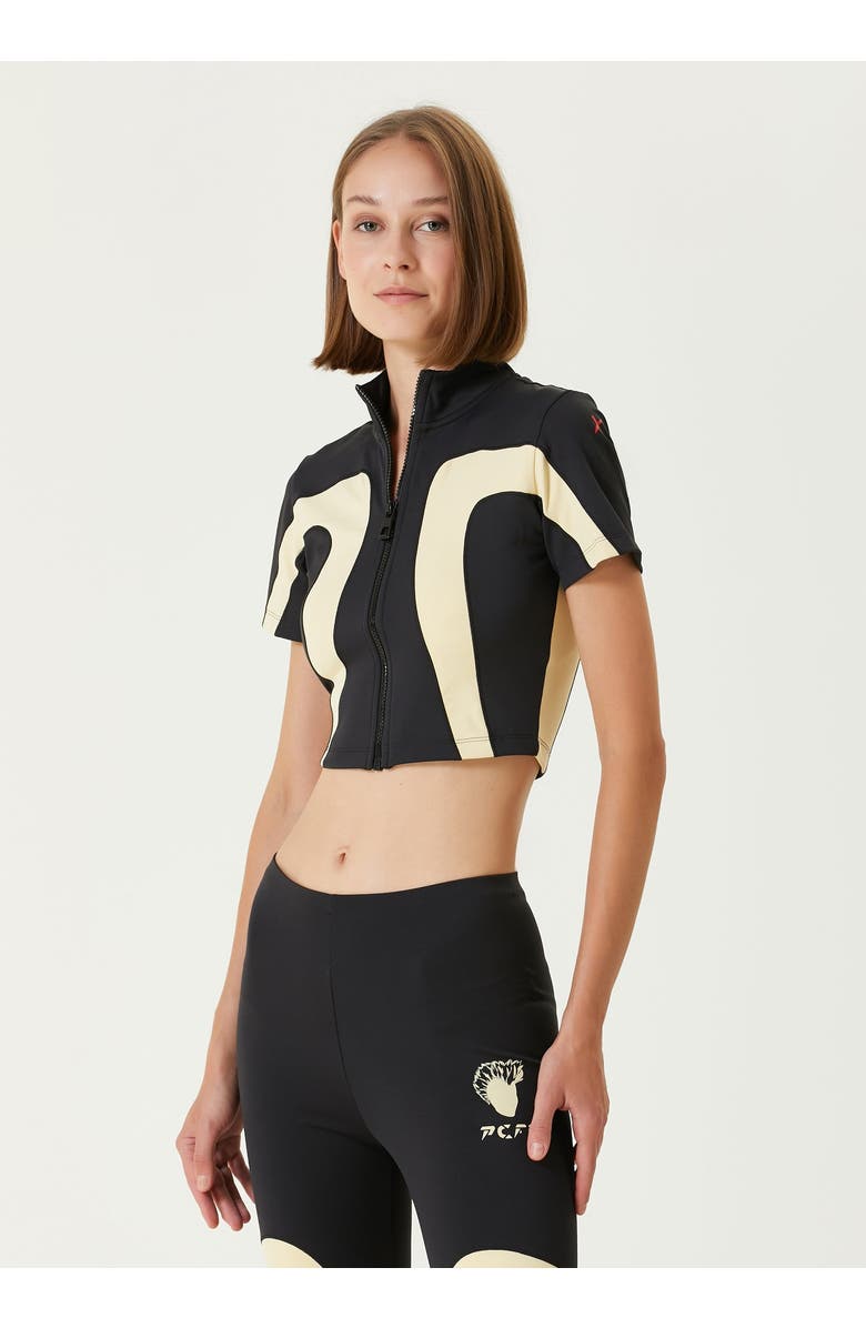 PCFG Boomerang Zip Up Top, Alternate, color, Black