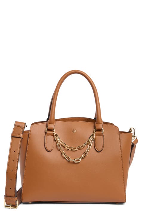 Convertible Chain Trim Satchel