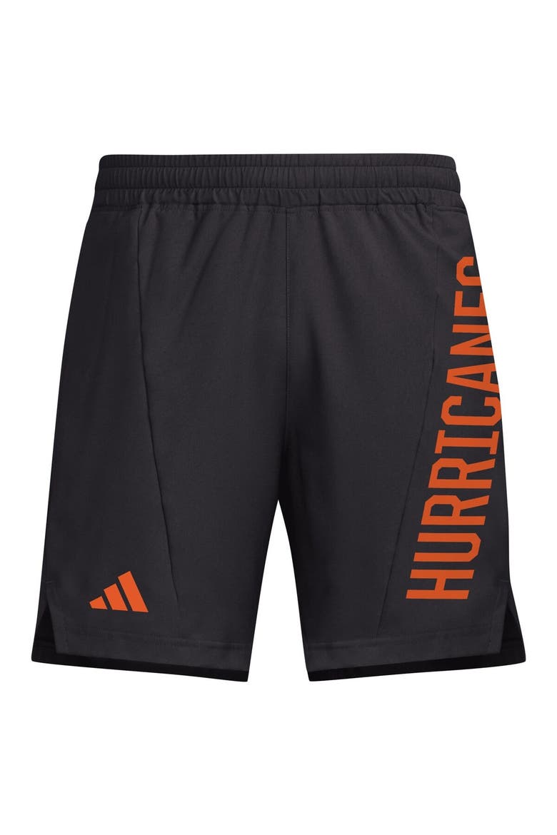 Men's adidas Black Miami Hurricanes Designed for Training AEROREADY Shorts, Alternate, color, Black