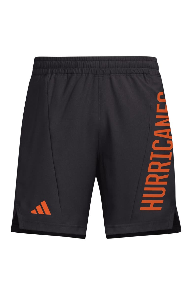 adidas Men's adidas Black Miami Hurricanes Designed for Training AEROREADY Shorts, Alternate, color, Black