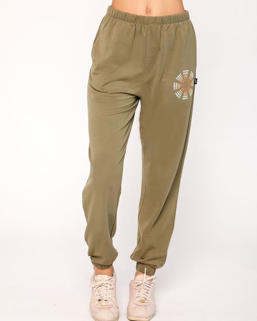 Rebody Active Karma Graphic Sweatpants In Olive/print