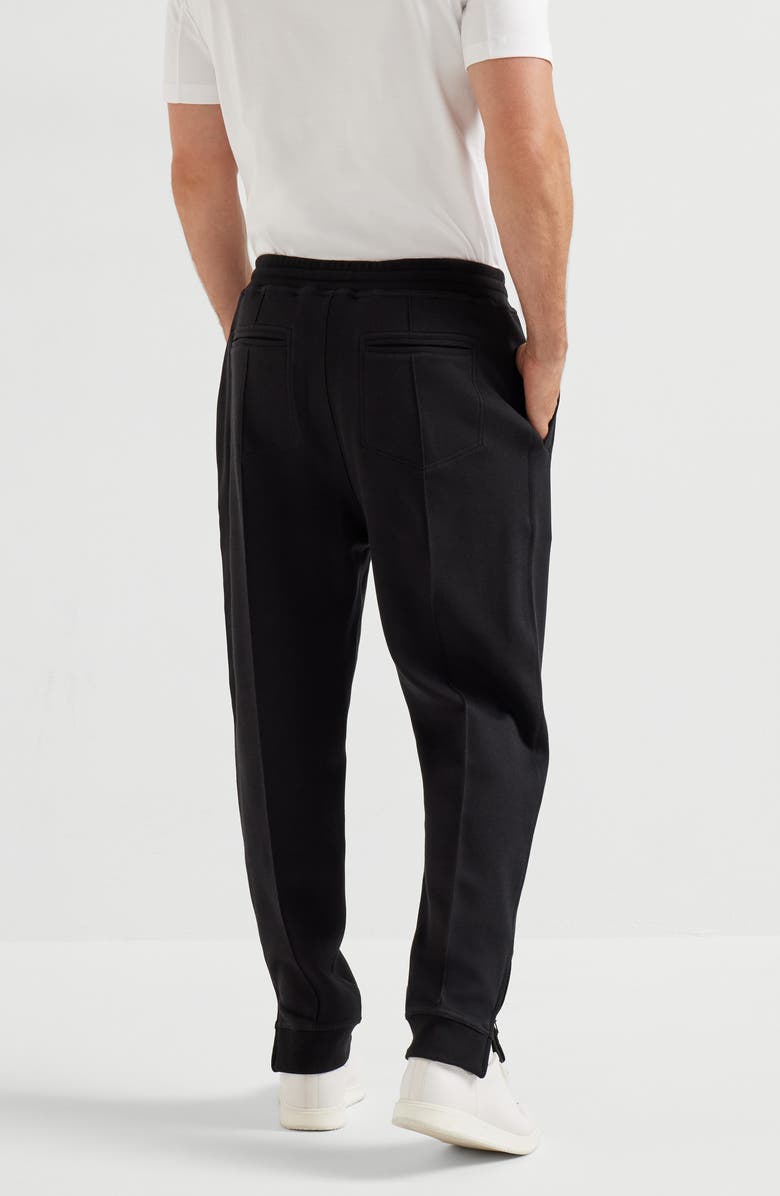 Brunello Cucinelli Double cloth trousers, Alternate, color, Black