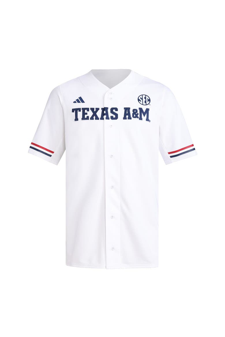 Men's adidas  White Texas A&M Aggies Replica Baseball Jersey, Alternate, color, White