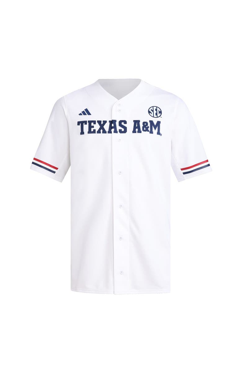 adidas Men's adidas  White Texas A&M Aggies Replica Baseball Jersey, Alternate, color, White