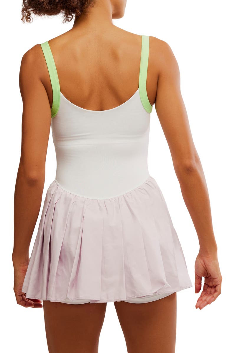 Free People FP Movement Swing of Things Mixed Media Tennis Dress, Alternate, color, Lavender Glaze