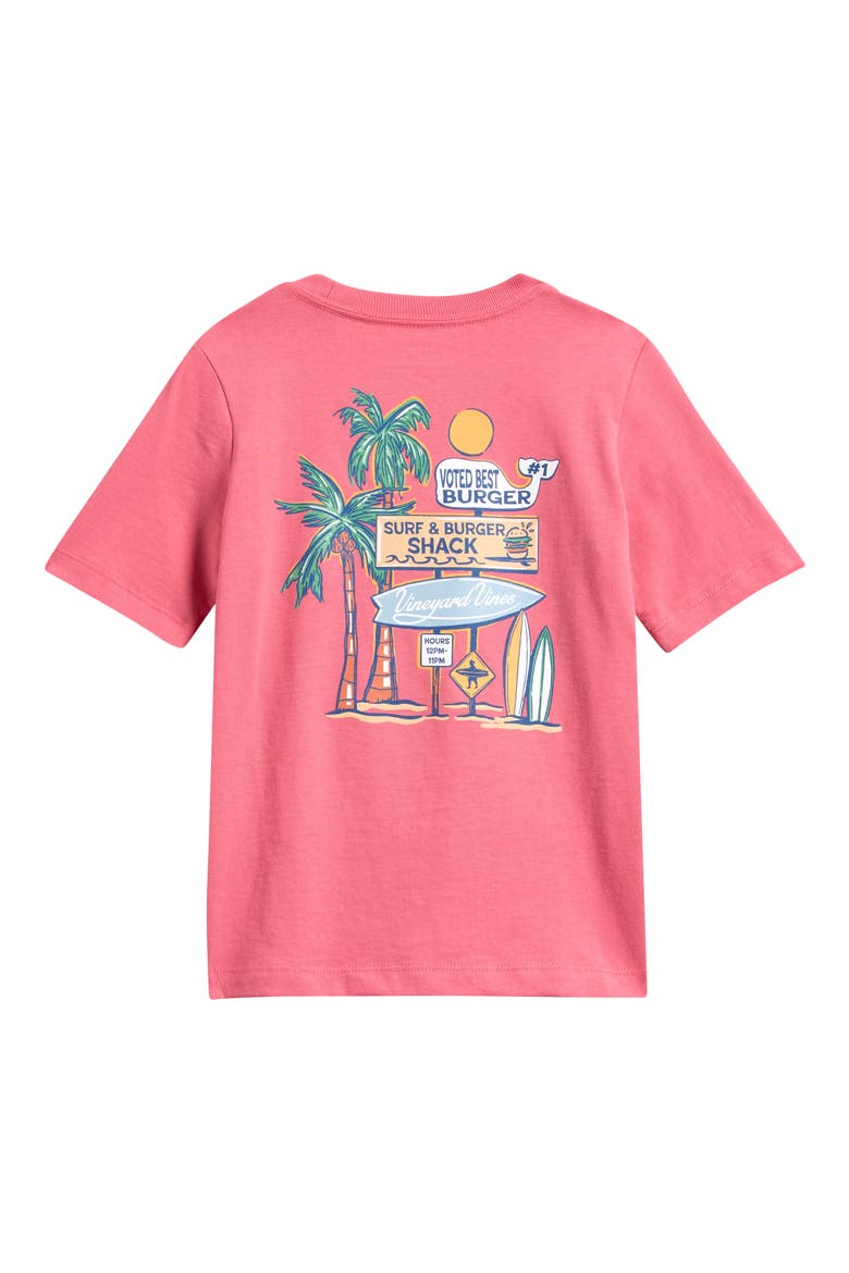 Kids' Surf Shack Signs Pocket Graphic T-Shirt, Alternate, color, VINEYARD RED