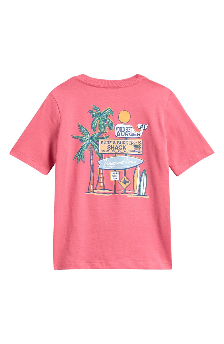 vineyard vines Kids' Surf Shack Signs Pocket Graphic T-Shirt, Alternate, color, Vineyard Red
