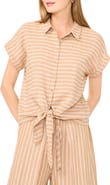 Halogen® Printed Button-Up Top