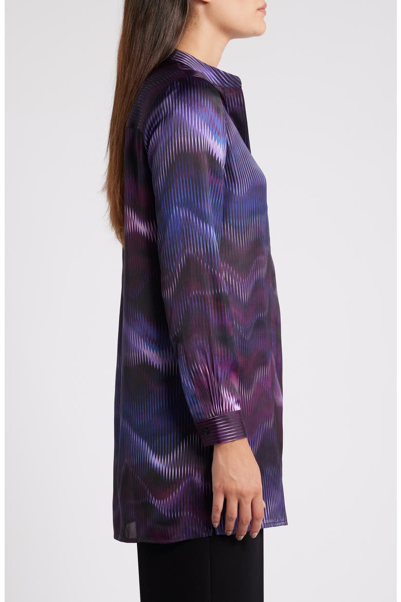 Abstract Print Tunic Top, Alternate, color, DEEP PLUM MULTI