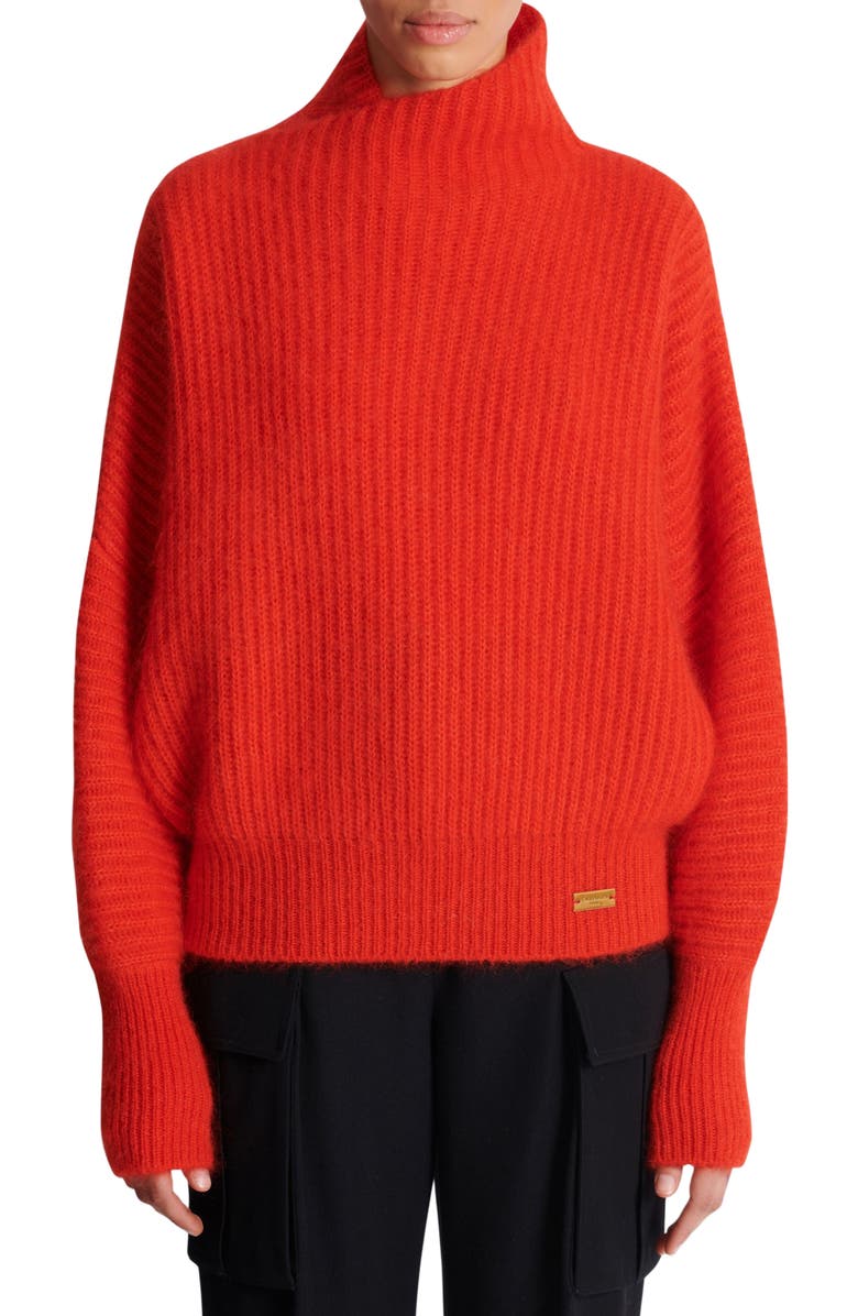Balmain Mohair Knit Jumper With Collar Detail, Alternate, color,