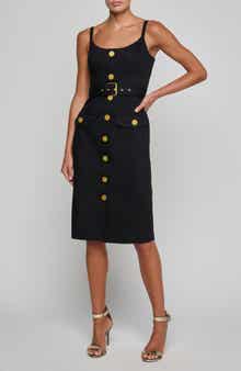 Ida Sleeveless Belted Stretch Cotton Dress