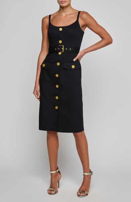 Ida Sleeveless Belted Stretch Cotton Dress