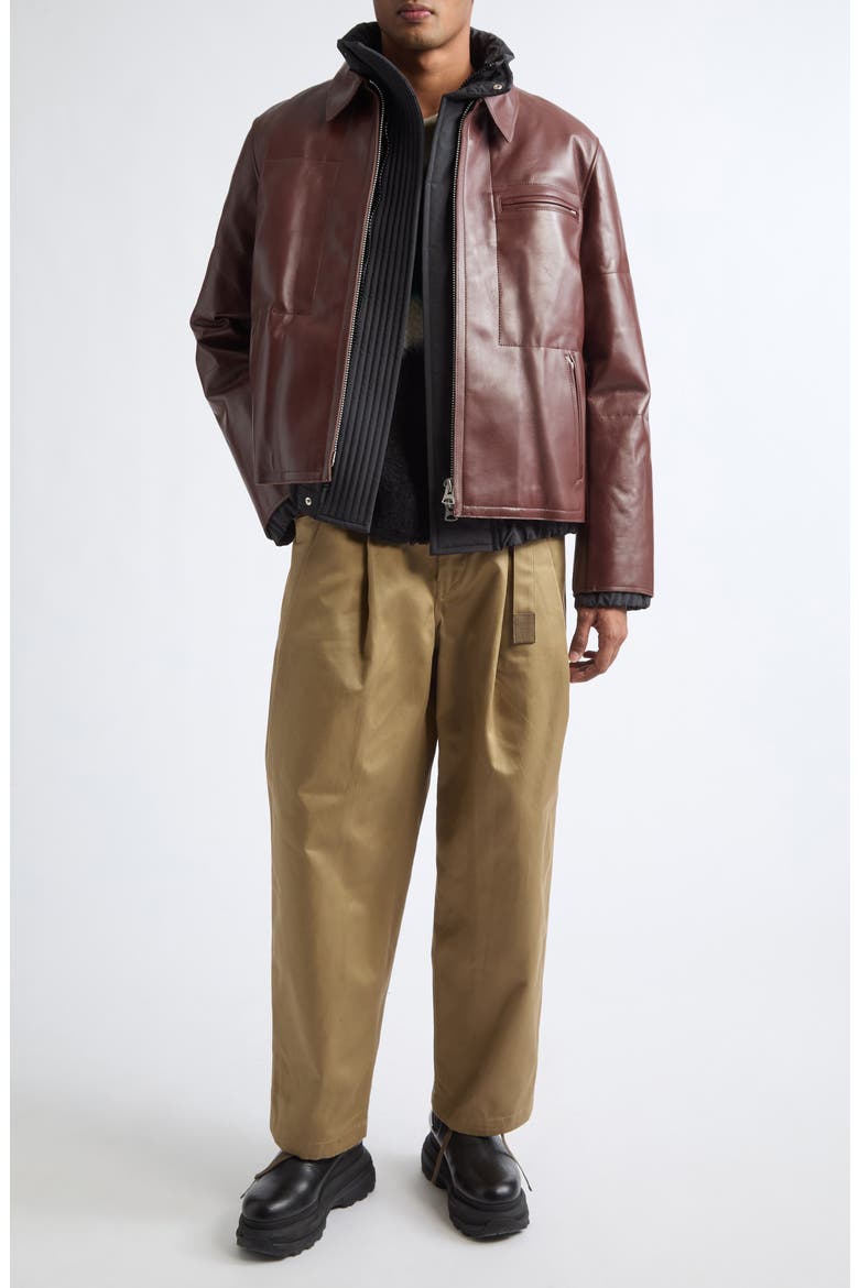 Belted Pleat Front Cotton Chinos, Alternate, color, DARK BEIGE