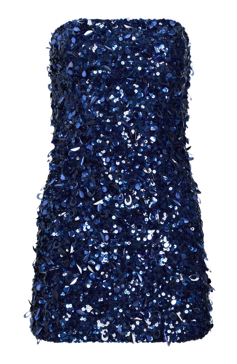 topshop blue sequin dress BALMAIN