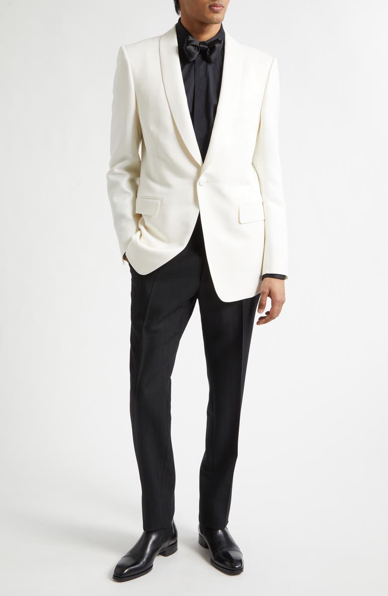 TOM FORD Wool & Silk Faille Dinner Jacket, Alternate, color, White