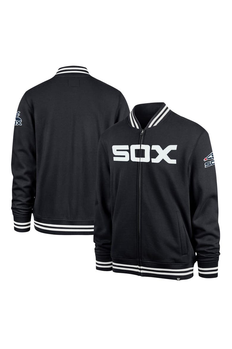 Men's '47 Navy Chicago White Sox Wax Pack Pro Camden Full-Zip Track Jacket, Main, color, Navy